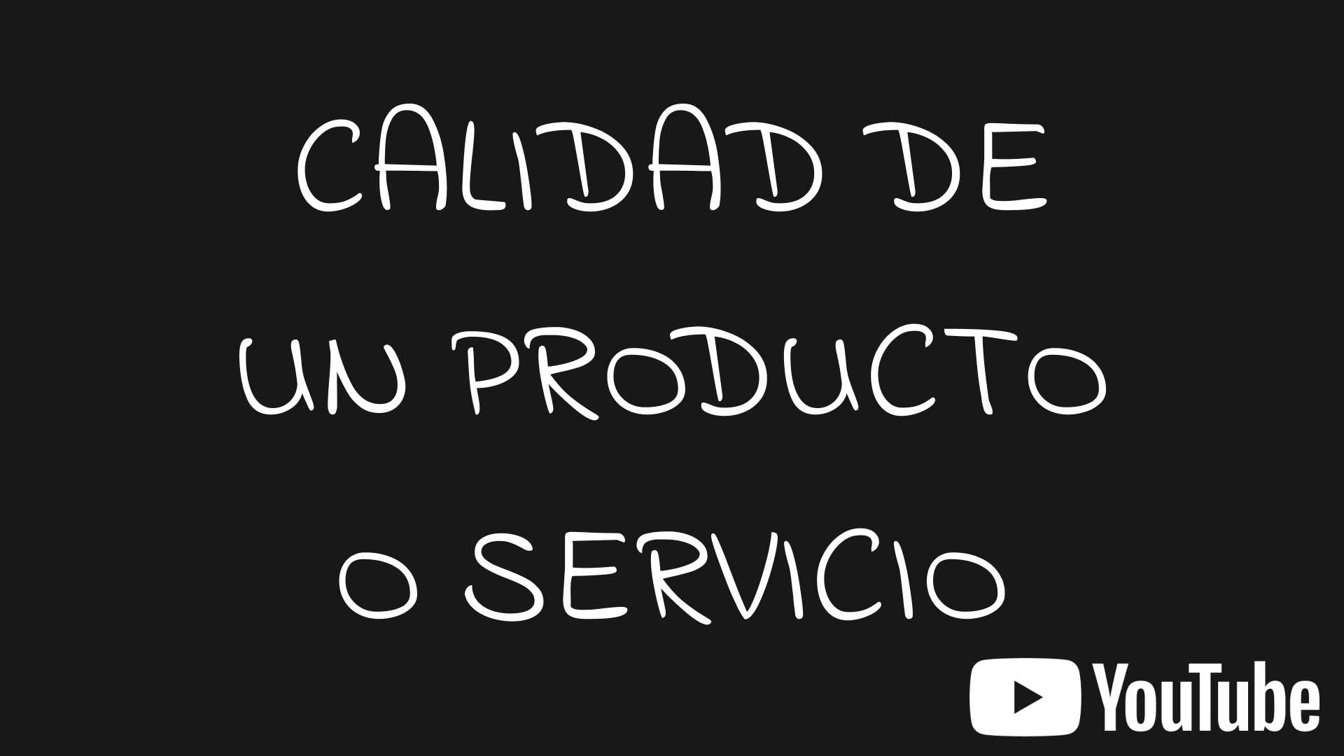Que es la calidad de un producto o servicio? Video